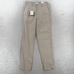 Porter & Ash Chino Pants Mens 29x30 Beige Slim Fit Linen Blend Summer Casual NWT